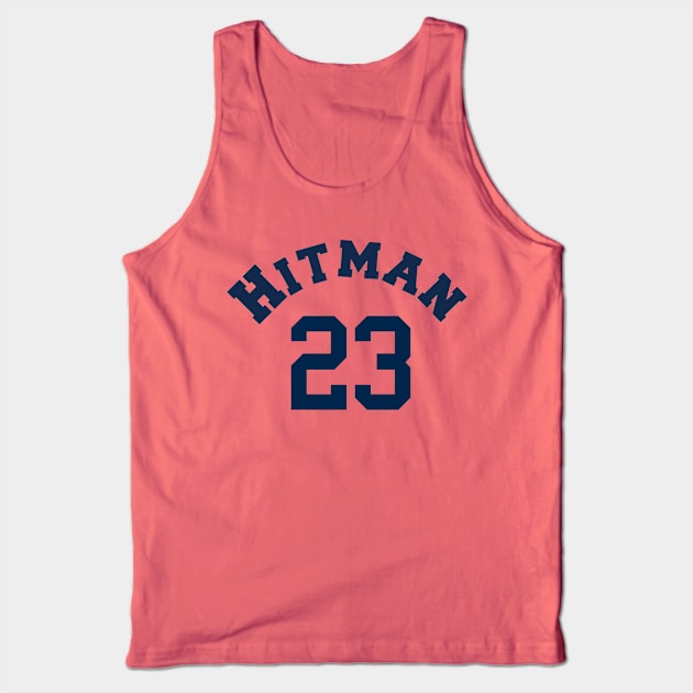 Hitman 23 Design Tank Top by Bleeding Yankee Blue